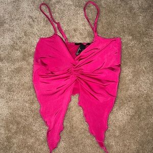 Pink Cropped Going Out Top